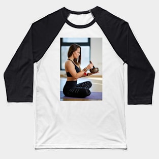 Woman in various yoga postures Baseball T-Shirt